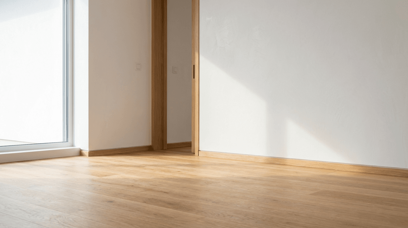 Freshly painted interior wall with clean edges and smooth finish